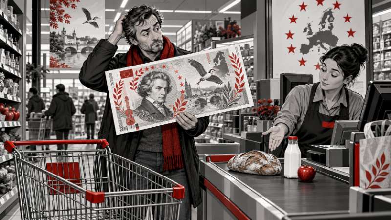 Grafik: Neue Eurobanknoten - Schönes Geld für weniger Einkauf
