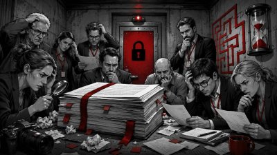 Der Koalitionsvertrag des Schreckens – 47 Journalisten verschwinden spurlos im Escape Room der Demokratie