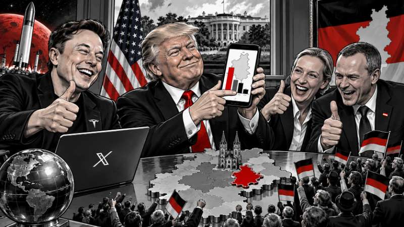 Grafik: Trump und Musk entdecken plötzlich Sachsen-Anhalt