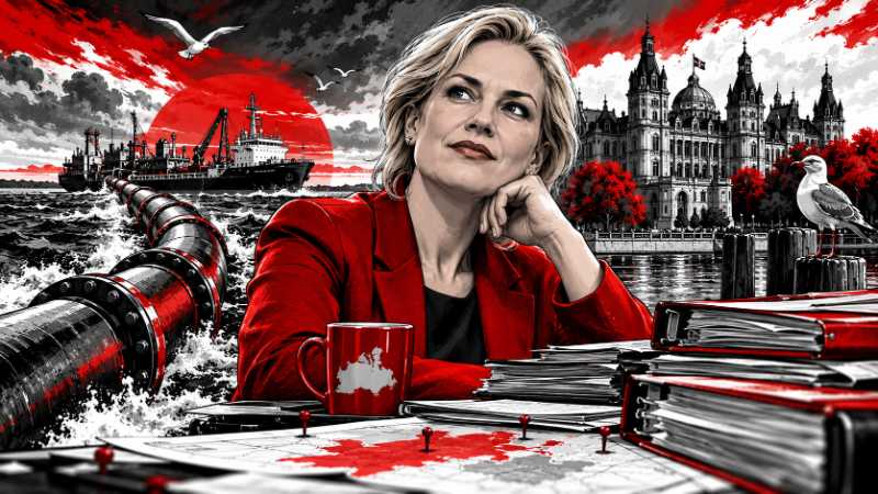 Grafik; Manuela Schwesig – Gegenwind aus der Ostsee