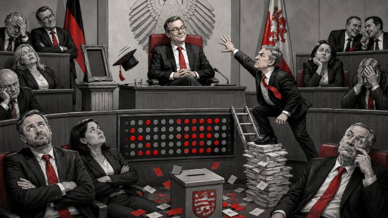 Grafik: Dr. weg, Höcke nicht da: Misstrauen in Thüringen