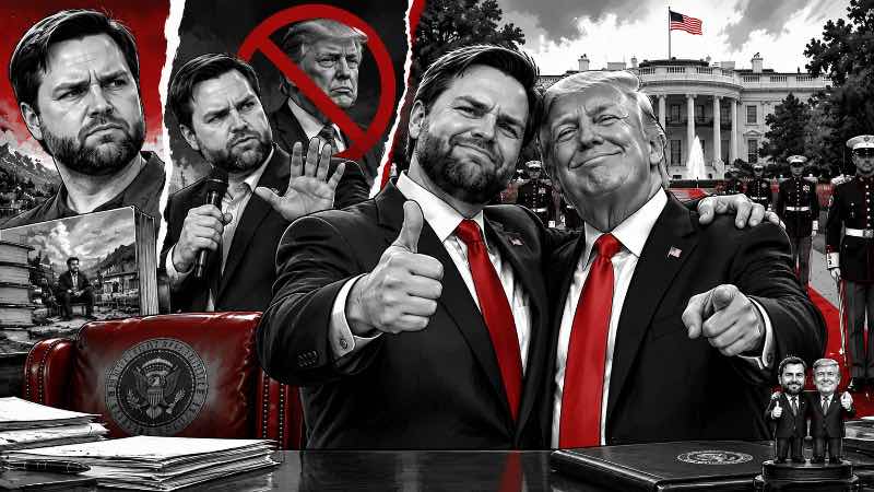 Grafik: JD Vance – Route neu berechnet: Weißes Haus